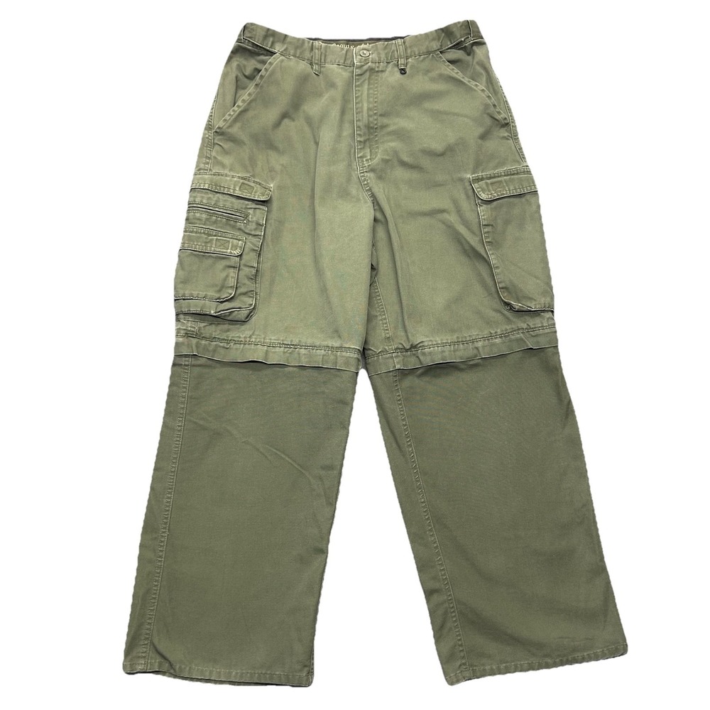 Boy Scouts of America Convertible Uniform Pant Mens 32‎ Relaxed Cargo Green